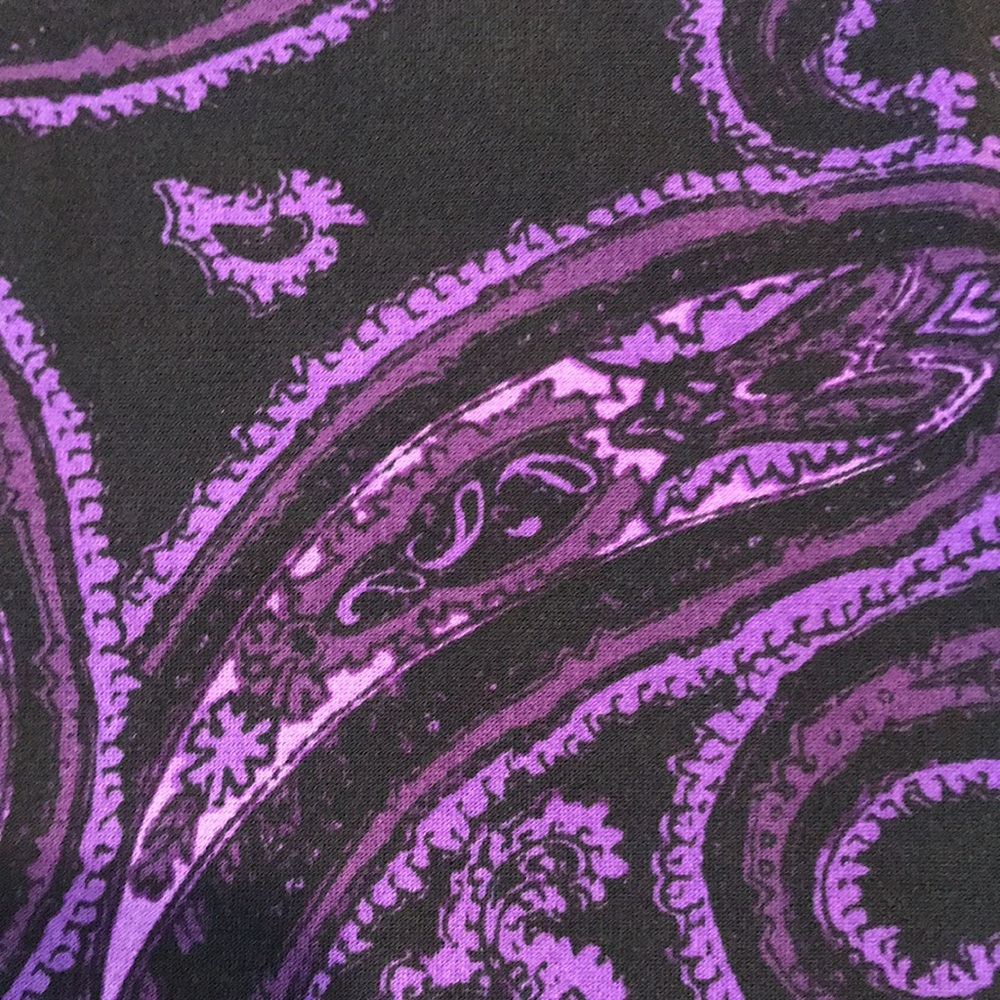 Michael Kors Side Tie Top Purple And Black S. NWT - Picture 3 of 7